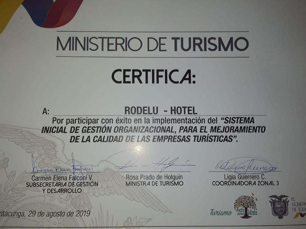 Hotel Rodelu Latacunga Exterior foto